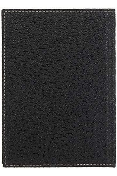 STOREMAX Jvnnastore 4812 Notebook 14X20 Cm. Checkered 160 Leaf Faux Leather Hilton Pattern Cover Black, Black