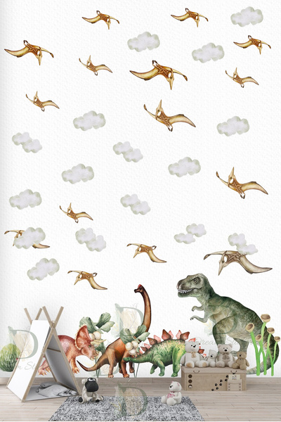 KT Decor Set de autocolante autoadezive pentru perete Jurassic World Dinosaur...