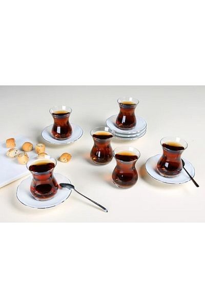 STOREMAX Jvnnastore Maria Platin 12 Piece Tea Set for 6 People Trendyfr 646268