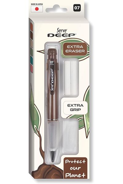 STOREMAX Daiviolastore Deep Klm & & Set with Eraser Refills 07mm Brown Dlstore 990396