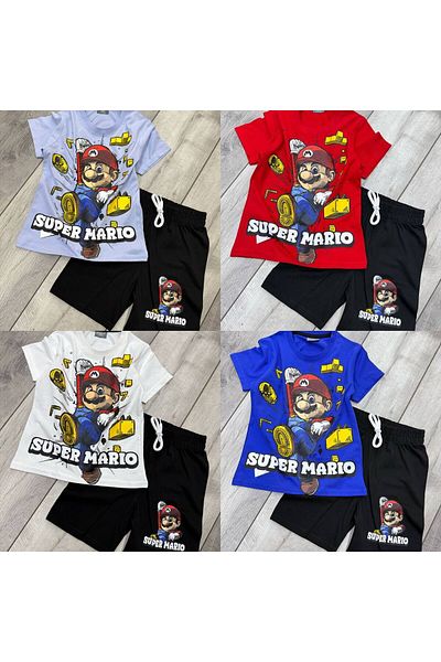 eQru Store Super Mario Boy's Shorts Suit