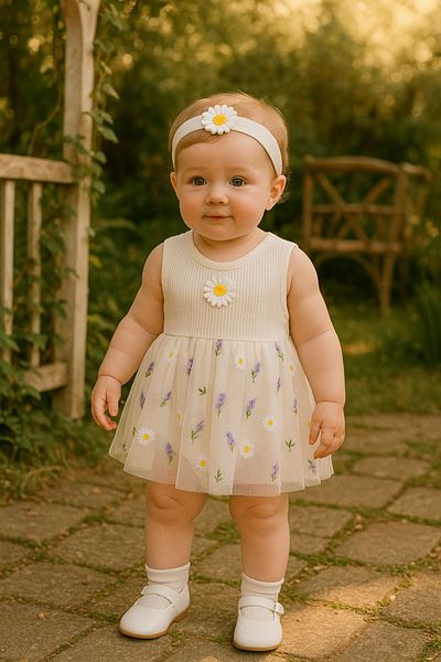 Minytrendy Baby Girl Newborn Romper Eid Tutu Snap Fastener Body Baby Jumpsuit Dress