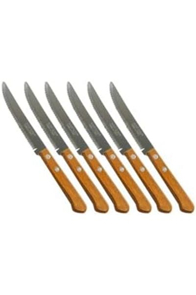 STOREMAX Jvnnastore Original Wooden Handle Meat Steak Knife 6 Pcs 914Tr Trendyfr 646268