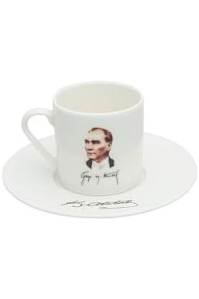 STOREMAX Jvnnastore Ataturk Freedom and Independence 2 Person Coffee Set 90Cc Trendyfr 646268