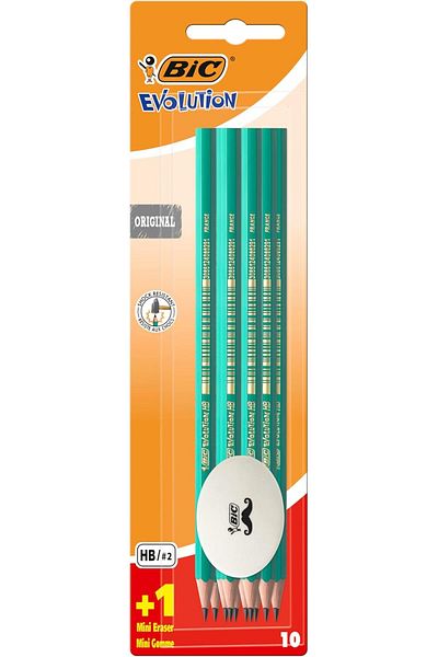 STOREMAX Ntwork Evolution Hb Pencil and Eraser Set, 10 Lead Pencil Art 1087243