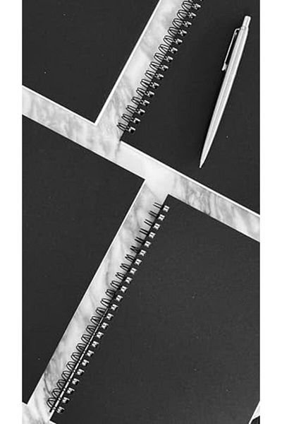 STOREMAX Jvnnastore Promotional Spiral Notebook, Black Cover, A5 Size (15X21 cm), 100 Sheets (Checkered) t