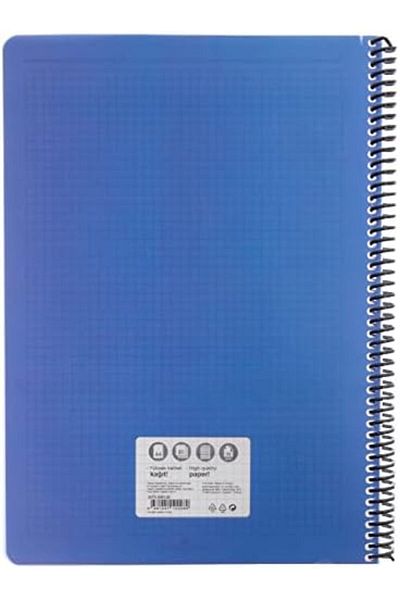 STOREMAX Jvnnastore Colorful Spiral Notebook, A4, 80 Sheets, 70g Paper, Checkered, 500 Micron Pp Cover, Pet Spira