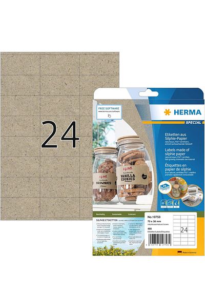 STOREMAX 10753 Address Stickers Din A4 70 X 36 Mm, 20 Sheets, Silphie Paper