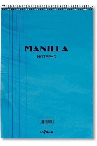 STOREMAX Jvnnastore Color 41300/2 Manila Notepad Soft Cover, 1. Pulp Paper Spiral, Blue Trendyfr 6462