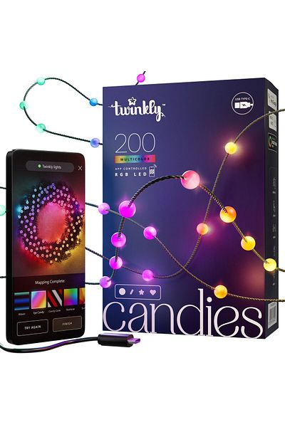 Twinkly Twinkly Christmas tree installation, IP20, Wi-Fi, bluetooth, RGB, USB, 14m