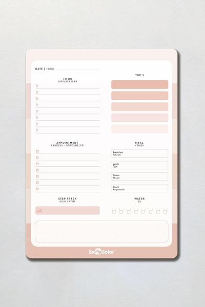 STOREMAX Muartshop Color Daily Planner Block Natural 871301