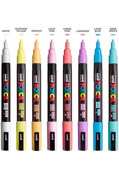 STOREMAX مجموعة ماركر بوستر من سفتي كاريت PC-3M/8C SC SOFT COLOR 8 قطع mhm 1053513