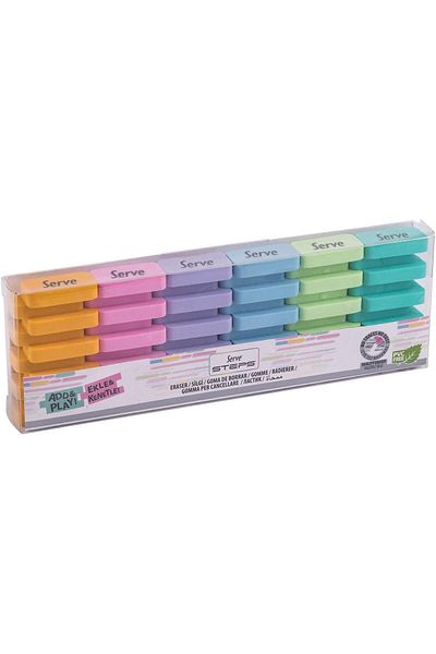 STOREMAX Muartshop Steps Eraser Pastel 6Li Pet 871301