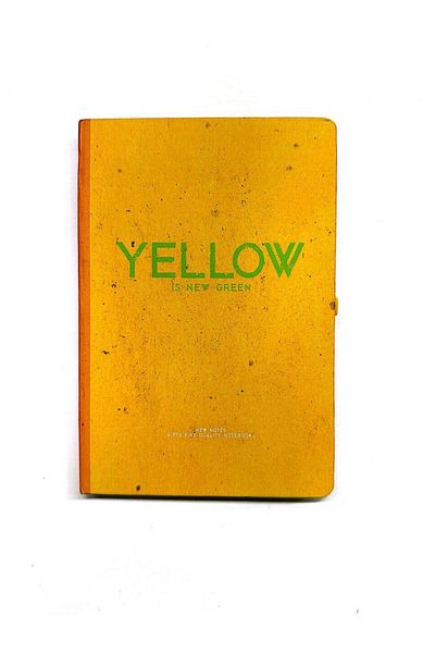 Gıpta New Notes Thread Stitched Hard Cover Yellow Notebook-Highlighter (2 Pcs. )-Adhesive Note Paper-Set 1