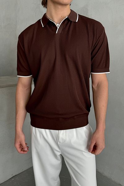 HYMAN Ανδρικό μπλουζάκι με γιακά πόλο Selanik Oversize