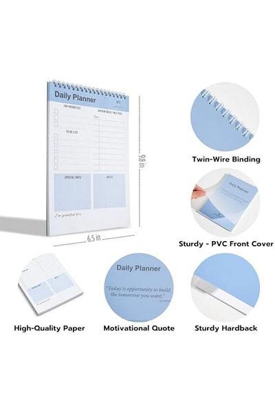 STOREMAX Muartshop Planner Notebook, to Do List Notepad, Spiral Notebook, Checklist, İ