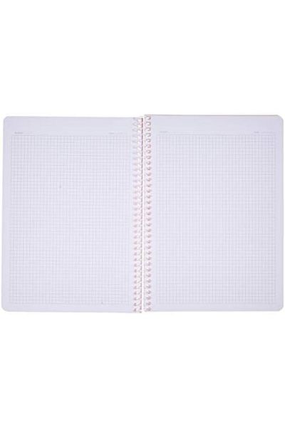 STOREMAX Jvnnastore Pruva A4 Pet Spiral Notebook with Cardboard Cover 144 Sheets - Checkered - Fuchsia Trendyfr 646268