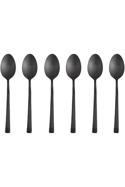 STOREMAX Sellbuystore Quantum Mat Black Coffee Spoon 14 cm 6 Pieces 1053513