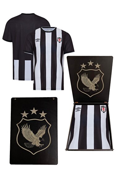 Beşiktaş Beşiktaş Orijinal Umbro Çubuklu Forma Hediyelik Ahşap Kutulu Yıldızlı