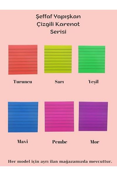 STOREMAX Jvnnastore Transparent Color Adhesive Note Paper Striped Squares (Purple 6) Trendyfr 646268
