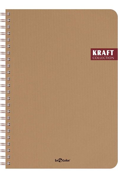 STOREMAX Sellbuystore Color Kraft Office Notebook Spiral Checkered Brown 1053513