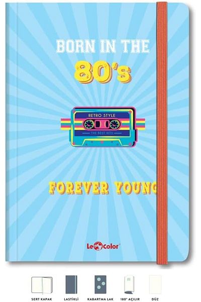 STOREMAX Sellbuystore Color Mottolu Notebook Flat 17X24 cm Forever 80's 1053513