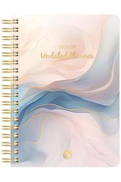 STOREMAX MUARTSHOP Цветен вечен планер Спирален дневник Мраморен 17x24 см 871301