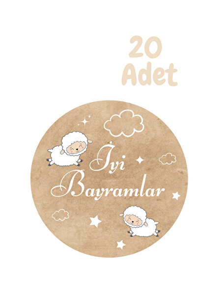 Dekals 20li Etiket ' Kurban Bayramı Temalı ' Yapışkanlı Sticker Küçük Boy