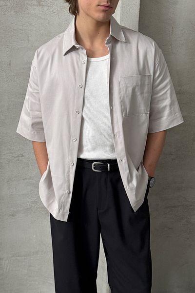 HYMAN Ανδρικό κοντομάνικο μπλουζάκι Gabardine Oversize