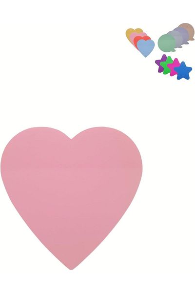 STOREMAX Transparent Colored Sticky Note Paper Heart Note (Rose 2) 1053513