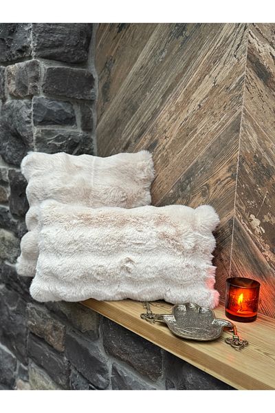 sevaradekor Plush Throw Pillow Cover Fluffy Double Sided Plush Pillow Bubble Plush Throw Pillow Rectangular