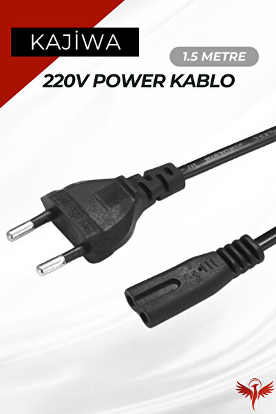 KAJİWA 1.5 Metre 220V Elektrik Power Kablosu - Işıldak, Televizyon, Radyo, Pl...