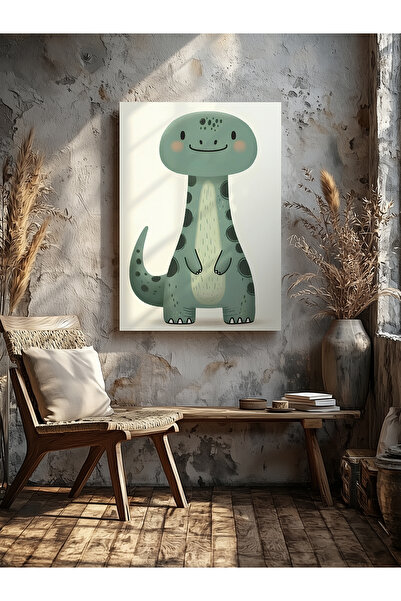 visdora Dinosaur Home Office Kitchen Living Room Wall Decoration Canvas Painting