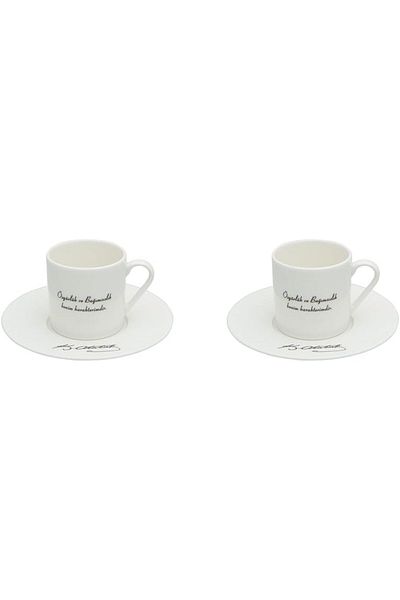 STOREMAX Jvnnastore Ataturk Freedom and Independence 2 Person Coffee Set 90Cc Trendyfr 646268