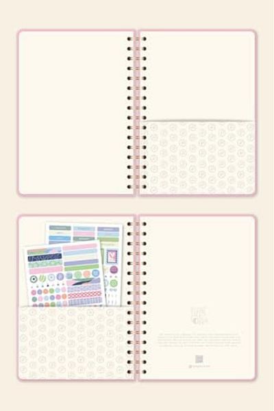 STOREMAX Jvnnastore A5 Spiral Hard Cover Linen Plain Unlined Undated Notepad Candy Pink Trendyfr 64