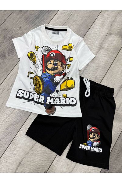 eQru Store Super Mario Boy's Shorts Suit