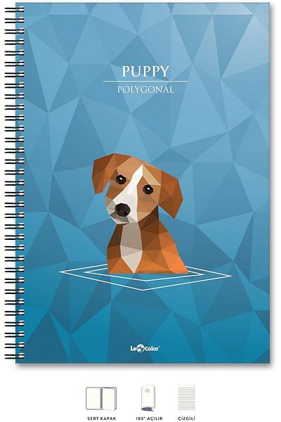 STOREMAX Jvnnastore Color A4 Notebook Lined 200 Syf Dog Polygonal Trendyfr 646268