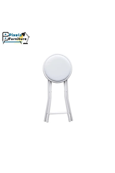 PixelsFurniture Pixel Furniture Folding Home Bench - Heavy Duty Round Padded Folding Bench with 135kg Capacity