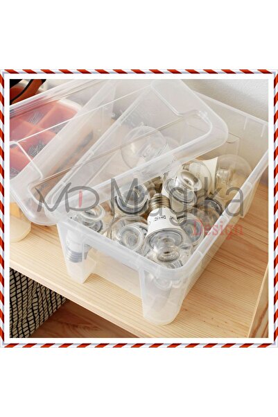 Magika Design Md Samla 5 Lt Storage Box with Transparent Lid, 28X20X14 cm