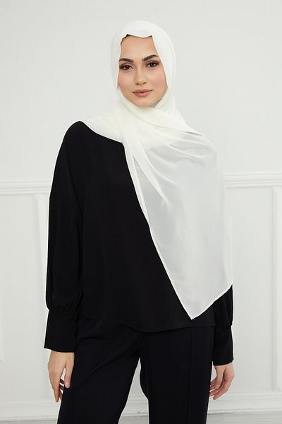 HIJAB VIP Chiffon Veil with Full Net Cap - White