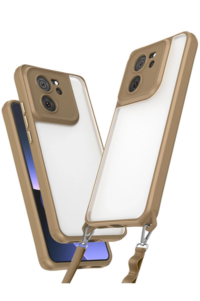 NewFace حافظة هاتف Xiaomi Mi 13T Pro حافظة سيليكون خماسية - صحراوي تيتانيوم B...