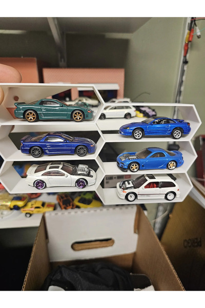 HasFar Tech Oyuncak Araba Rafı Hot Wheels Uyumlu 6 Arabalık