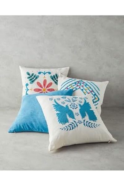 STOREMAX Mrttnca Home Brims Polyester Throw Pillow Case Petrol Blue Trndymrt 1087243