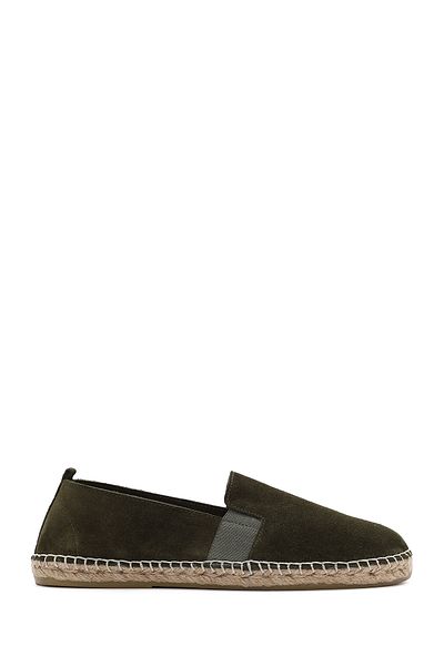 Derimod Men's Green Suede Leather Espadrille 25Sfd 770010
