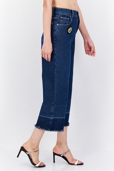 Pepe Jeans Women Regular Fit Dark Wash Stretchable Denim Jeans, Navy Blue