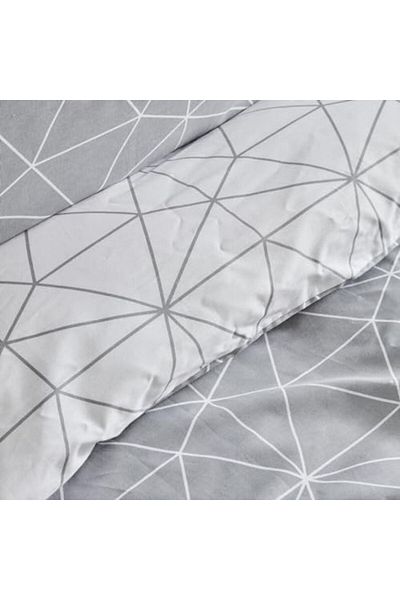 STOREMAX Muartshop Home Colby Gray 100% Cotton Double Duvet Cover Set 871301