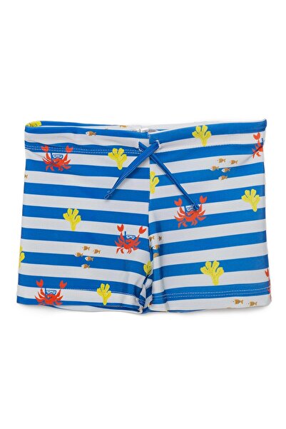 ebebek Hello Baby Costum de baie pentru băieți cu model de crab în dungi HelloBaby boxeri pentru băieți