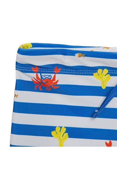 ebebek Hello Baby Costum de baie pentru băieți cu model de crab în dungi HelloBaby boxeri pentru băieți