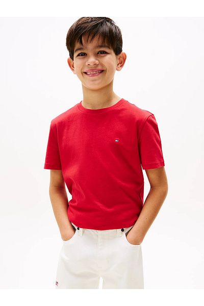 Tommy Hilfiger Kids (Deep Crim Son) Red T-Shirt Xu0Xu00109 Xnl