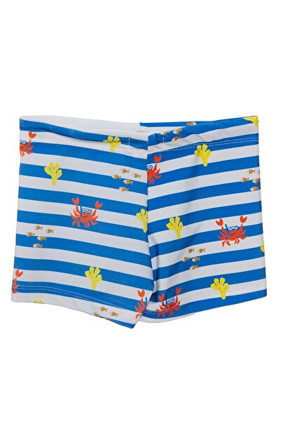 ebebek Hello Baby Costum de baie pentru băieți cu model de crab în dungi HelloBaby boxeri pentru băieți